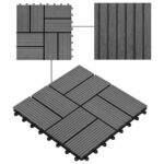 vidaXL Podlahové dlaždice z WPC 11 ks 30x30 cm 1 m2 šedé – Obrázok 4