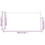 vidaXL Zaťahovacia bočná markíza modrá 140 x 300 cm – Obrázok 7