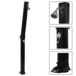 vidaXL Skladacia solárna sprcha čierna 214 cm 23 l