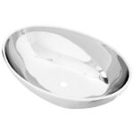 vidaXL Umývadlo 40x33x13,5 cm keramické strieborné – Obrázok 2