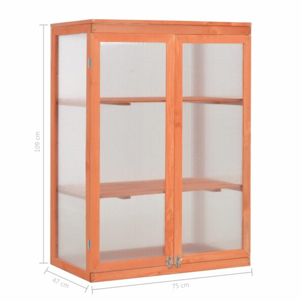 vidaXL Skleník, drevo 75x47x109 cm – Obrázok 11