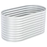 vidaXL Vyvýšený záhradný záhon 160x80x81cm,pozinkovaná oceľ,strieborný