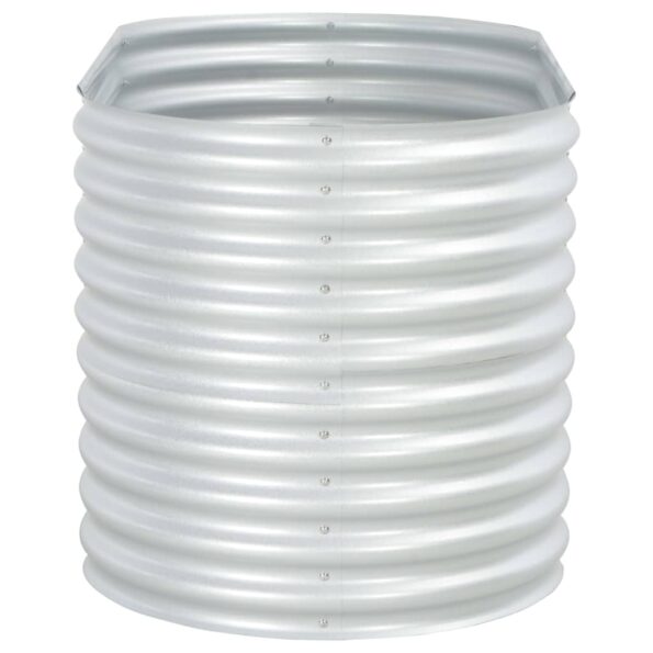 vidaXL Vyvýšený záhradný záhon 160x80x81cm,pozinkovaná oceľ,strieborný – Obrázok 2