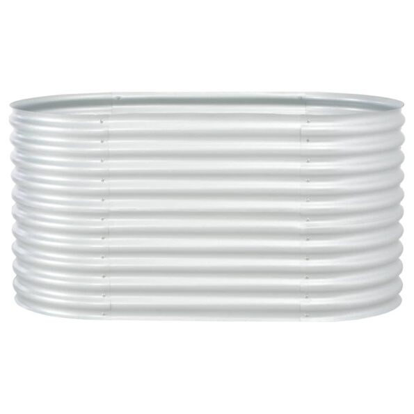 vidaXL Vyvýšený záhradný záhon 160x80x81cm,pozinkovaná oceľ,strieborný – Obrázok 3