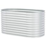 vidaXL Vyvýšený záhradný záhon 160x80x81cm,pozinkovaná oceľ,strieborný – Obrázok 4