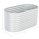 vidaXL Vyvýšený záhradný záhon 160x80x81cm,pozinkovaná oceľ,strieborný – Obrázok 8