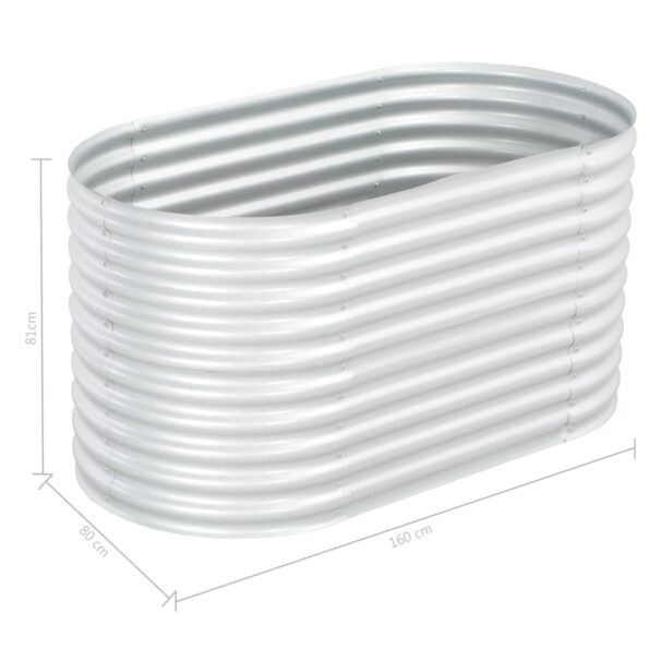 vidaXL Vyvýšený záhradný záhon 160x80x81cm,pozinkovaná oceľ,strieborný – Obrázok 8