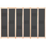 vidaXL 6-panelový paraván sivý 240x170x4 cm látkový – Obrázok 2