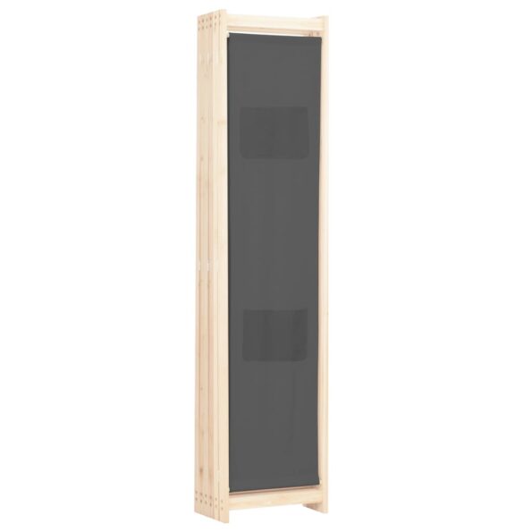 vidaXL 6-panelový paraván sivý 240x170x4 cm látkový – Obrázok 4