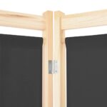 vidaXL 6-panelový paraván sivý 240x170x4 cm látkový – Obrázok 5