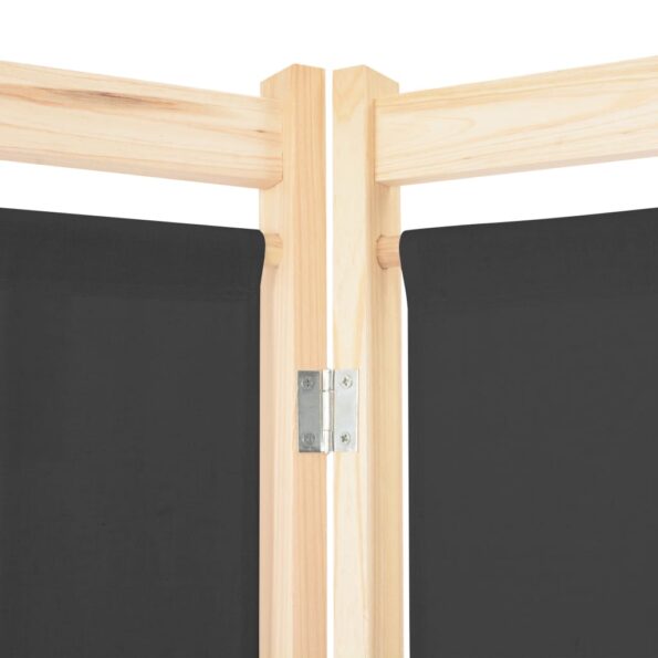 vidaXL 6-panelový paraván sivý 240x170x4 cm látkový – Obrázok 5