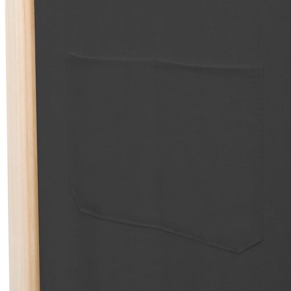 vidaXL 6-panelový paraván sivý 240x170x4 cm látkový – Obrázok 7