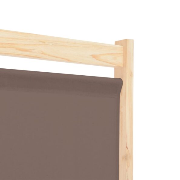 vidaXL 6-panelový paraván hnedý 240x170x4 cm látkový – Obrázok 6