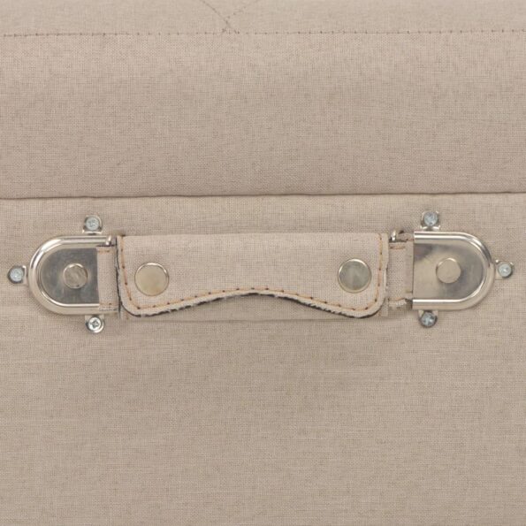 vidaXL Úložné stoličky 3 ks béžové látkové – Obrázok 2