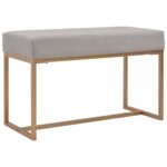 vidaXL Lavička 80 cm sivá zamatová