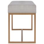 vidaXL Lavička 80 cm sivá zamatová – Obrázok 3