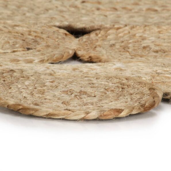 vidaXL Ručne vyrobený koberec z pletenej juty 120 cm – Obrázok 3