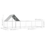 vidaXL Kurín 6x2x2 m, pozinkovaná oceľ – Obrázok 6
