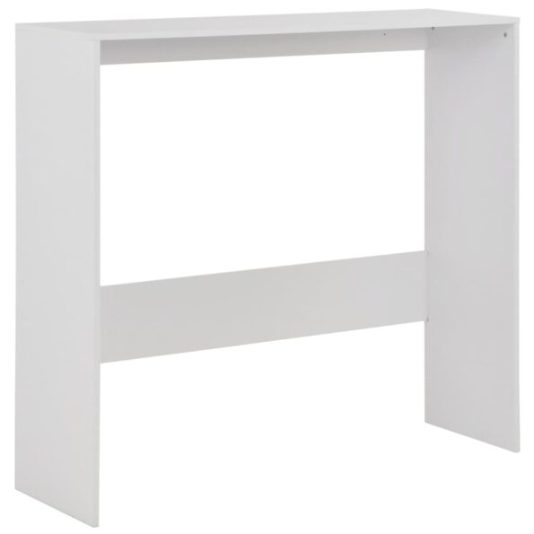 vidaXL Barový stôl s 2 vrchnými doskami biely 130x40x120 cm – Obrázok 7