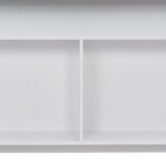 vidaXL Barový stôl s 2 vrchnými doskami biely 130x40x120 cm – Obrázok 10