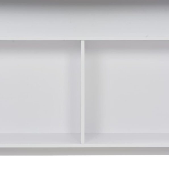 vidaXL Barový stôl s 2 vrchnými doskami biely 130x40x120 cm – Obrázok 10