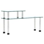 vidaXL Kuchynská polica priehľadná 45x16x26 cm tvrdené sklo