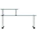 vidaXL Kuchynská polica priehľadná 45x16x26 cm tvrdené sklo – Obrázok 3