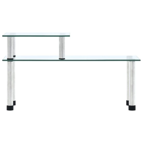 vidaXL Kuchynská polica priehľadná 45x16x26 cm tvrdené sklo – Obrázok 3