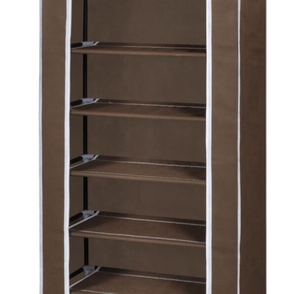 Látkový botník, prekrytý, 57 x 29 x 162 cm, hnedý – Obrázok 6