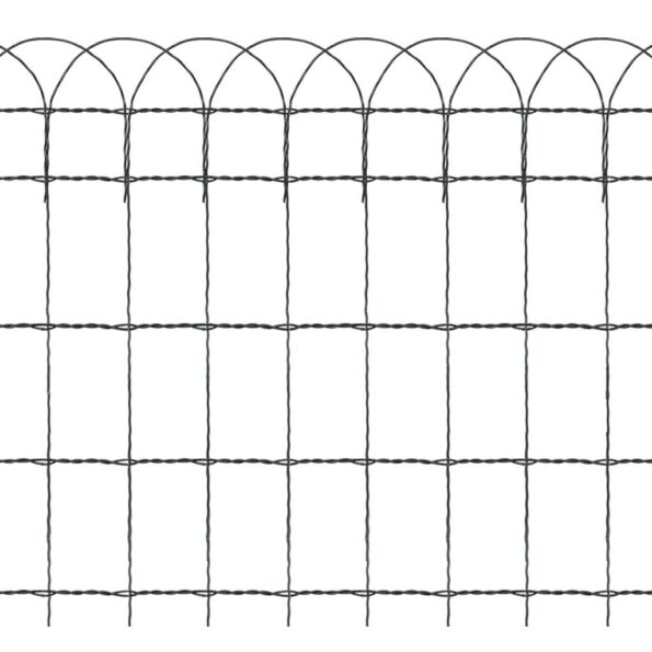 vidaXL Záhradné oplotenie, železo s práškovou úpravou 25x0,65 m – Obrázok 3