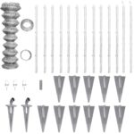 vidaXL Drôtené pletivo+stĺpiky a hroty, pozinkovaná oceľ 25x1,5 m