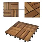 Súprava 10 akáciových podlahových dlaždíc 30 x 30 cm – Obrázok 4