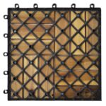 Súprava 10 akáciových podlahových dlaždíc 30 x 30 cm – Obrázok 6