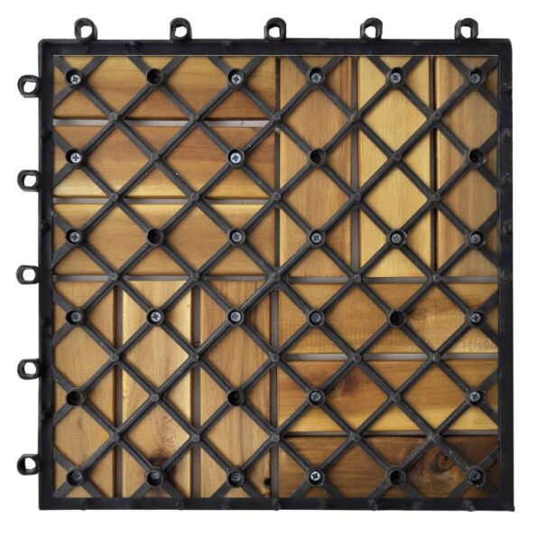 Súprava 10 akáciových podlahových dlaždíc 30 x 30 cm – Obrázok 6