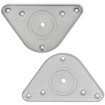 Výškovo nastaviteľné stolové nohy, 4ks, leštený nikel, 870 mm – Obrázok 4