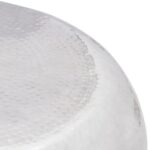 vidaXL Tepaný hliníkový konferenčný stolík, strieborná farba – Obrázok 3