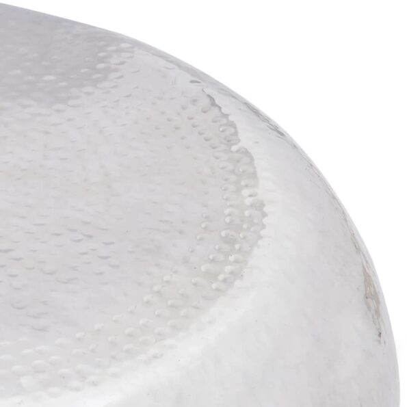 vidaXL Tepaný hliníkový konferenčný stolík, strieborná farba – Obrázok 3