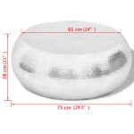 vidaXL Tepaný hliníkový konferenčný stolík, strieborná farba – Obrázok 4