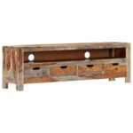 vidaXL TV stolík 130x30x40 cm masívne sheeshamové drevo – Obrázok 12