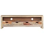 vidaXL TV stolík 130x30x40 cm masívne sheeshamové drevo – Obrázok 4