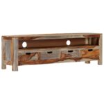 vidaXL TV stolík 130x30x40 cm masívne sheeshamové drevo – Obrázok 9