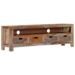 vidaXL TV stolík 130x30x40 cm masívne sheeshamové drevo – Obrázok 10
