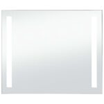 vidaXL Kúpeľňové LED nástenné zrkadlo 80x60 cm – Obrázok 2