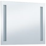 vidaXL Kúpeľňové LED nástenné zrkadlo 80x60 cm – Obrázok 3