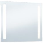 vidaXL Kúpeľňové LED nástenné zrkadlo 80x60 cm – Obrázok 4