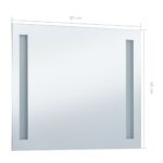vidaXL Kúpeľňové LED nástenné zrkadlo 80x60 cm – Obrázok 7