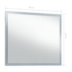 vidaXL Kúpeľňové LED nástenné zrkadlo 80x60 cm – Obrázok 8