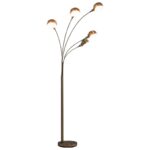 vidaXL Stojanová lampa strieborná 200 cm 5 x E14