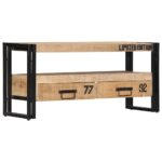 vidaXL TV skrinka 100x30x45 cm, mangový masív – Obrázok 8