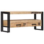 vidaXL TV skrinka 100x30x45 cm, mangový masív – Obrázok 10